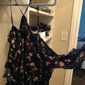 American Eagle Cold Shoulder/Halter Top